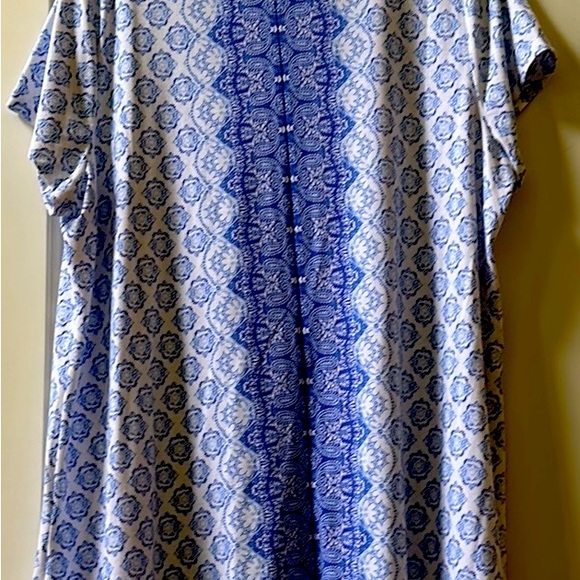 Issac Mizrahi Live! Blue and White Womens Top - Picture 8 of 8